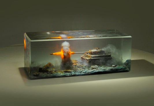 WW2 Tiger Tank Resin Lamp