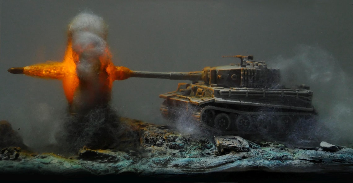 WW2 Tiger Tank Resin Lamp