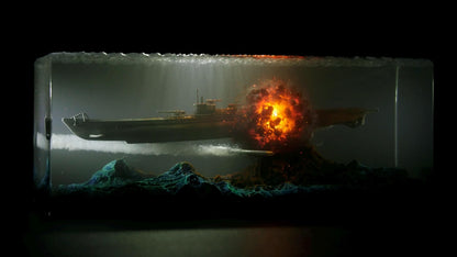 Submarine Torpedo Resin Lamp